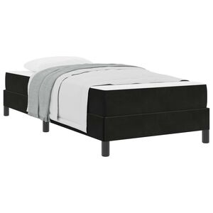 vidaXL Lit &agrave; ressorts avec matelas Noir 90 x 210 cm tissu