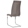 vidaXL Chaises &agrave; manger cantilever lot de 4 taupe tissu