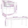 vidaXL Ensemble à manger jardin coussins 9pcs marron poly rotin verre