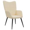 vidaXL Chaise de relaxation Cr&egrave;me Tissu
