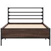 vidaXL Cadre de lit sans matelas ch&ecirc;ne marron 100x200 cm