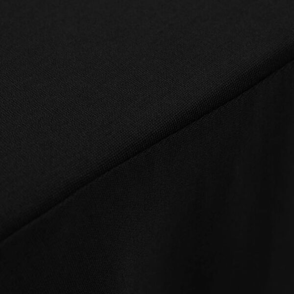 vidaXL Nappes &eacute;lastiques avec jupon 2 pcs 120x60,5x74 cm noir