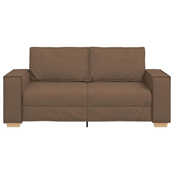 vidaXL Canap&eacute; 2 places Marron 140 cm Tissu