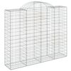 vidaXL Paniers à gabions arqués 9 pcs 200x50x160/180 cm Fer galvanisé