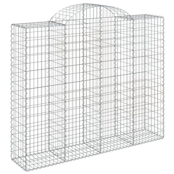 vidaXL Paniers à gabions arqués 9 pcs 200x50x160/180 cm Fer galvanisé