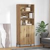 vidaXL Haut Armoire Ch&ecirc;ne artisanal 69,5 x 32,5 x 180 cm