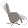 vidaXL Fauteuil inclinable avec repose-pieds taupe tissu