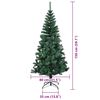 vidaXL Sapin de No&euml;l artificiel pr&eacute;-&eacute;clair&eacute; Vert 150 cm PVC et m&eacute;tal