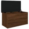 vidaXL Banc de rangement ch&ecirc;ne marron 82x42x45 cm Bois d'ing&eacute;nierie