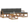 vidaXL Ensemble de canap&eacute;s d'ext&eacute;rieur 6 pcs Naturel et Anthracite