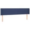 vidaXL T&ecirc;te de lit avec oreilles Bleu 163x16x78/88 cm Tissu