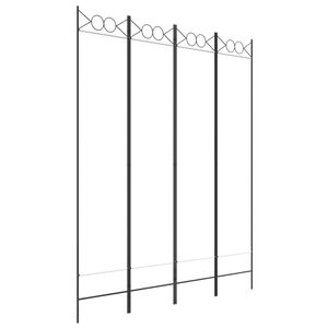 vidaXL Cloison de s&eacute;paration 4 panneaux Blanc 160x200 cm Tissu