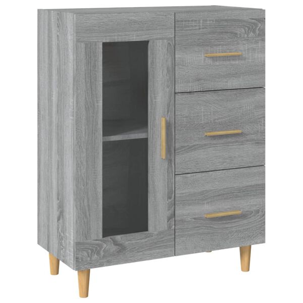 vidaXL Buffet sonoma gris 69,5x34x90 cm bois d'ingénierie