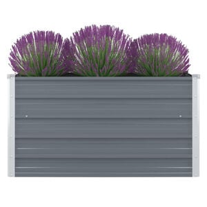 vidaXL Jardini&egrave;re 100 x 100 x 45 cm Acier galvanis&eacute; Gris