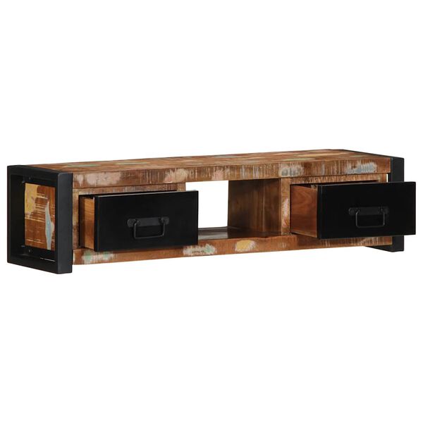 vidaXL Meuble TV 100x30x25 cm Bois de récupération solide