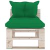 vidaXL Salon palette de jardin 6 pcs avec coussins bois de pin