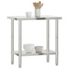 vidaXL Table de travail de cuisine 82,5x55x85 cm acier inoxydable
