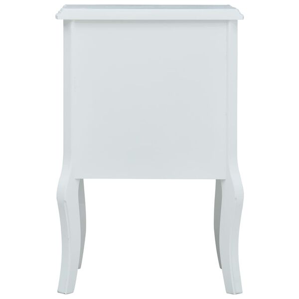 vidaXL Table de chevet Blanc et gris 43x32x65 cm MDF
