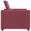 vidaXL Canap&eacute;-lit escamotable simple Bordeaux 90 x 165 x 87 cm tissu