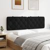 vidaXL Coussin de t&ecirc;te de lit noir 160 cm velours