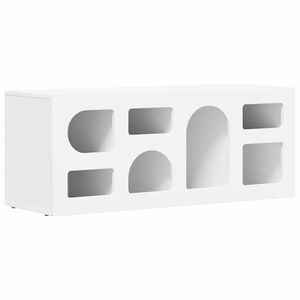 vidaXL Meuble TV Blanc 100 x 35 x 40 cm Bois d'ing&eacute;nierie