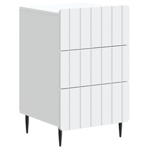 vidaXL Cabinet de chevet Blanc 43 x 41 x 68 cm Bois d'ing&eacute;nierie