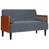vidaXL Canap&eacute; deux places avec coussins cylindriques gris fonc&eacute; 110 cm velours