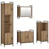 vidaXL Ensemble d'armoire de salle de bain 4 pc Ch&ecirc;ne artisanal
