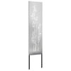 vidaXL Écran de confidentialité de jardin Floral Argent 32 x 140 cm