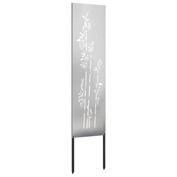vidaXL Écran de confidentialité de jardin Floral Argent 32 x 140 cm