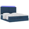 VidaXL Cadre de lit ottoman avec matelas bleu 200x200cm tissu