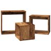 vidaXL Tables gigognes 3 pcs vieux bois bois d'ingénierie
