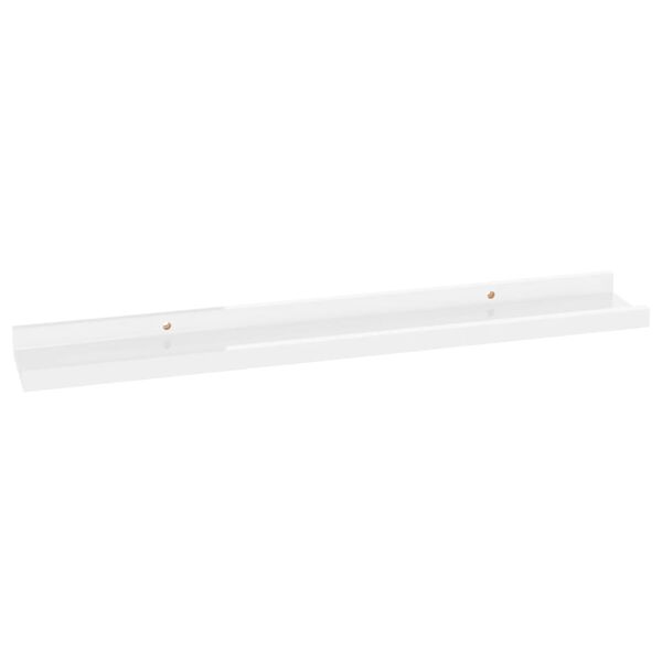 vidaXL &Eacute;tag&egrave;res murales 4 pcs Blanc brillant 60x9x3 cm