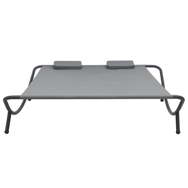 vidaXL Chaise longue d'extérieur Tissu Anthracite