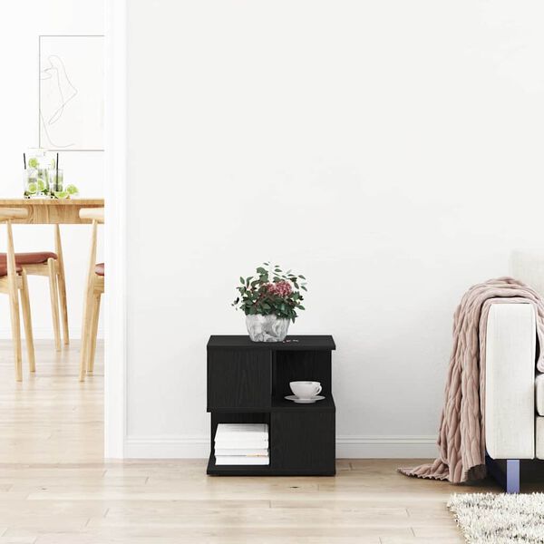 vidaXL Table d'appoint Chêne noir 30 x 30 x 55 cm Bois d'ingénierie