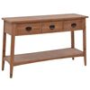vidaXL Table console bois de sapin massif 126 x 40 x 77,5 cm Marron