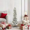 vidaXL Sapin de No&euml;l artificiel Blanc 120 cm PVC, m&eacute;tal et plastique