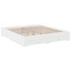 vidaXL Cadre de lit avec tiroirs sans matelas blanc 180x200 cm