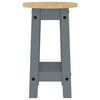 vidaXL Tabourets de bar lot de 2 gris bois massif de pin