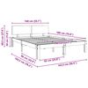 vidaXL Cadre de lit Cire marron 140 x 190 cm Bois de pin massif