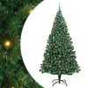 vidaXL Sapin de No&euml;l artificiel Vert 210 cm PVC, Acier et Plastique
