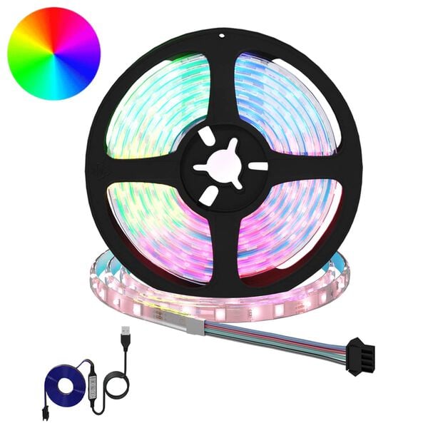 vidaXL Bande LED 2 pcs Noir et Transparent 210 x 0,8 x 0,3 cm