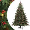vidaXL Sapin de No&euml;l artificiel Vert 240 cm PVC, m&eacute;tal et plastique