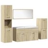 vidaXL Ensemble de meubles de salle de bain 5 pcs ch&ecirc;ne sonoma