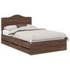 vidaXL Cadre de lit Ch&ecirc;ne brun 120 x 190 cm Bois Ing&eacute;nierie