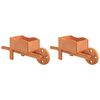 vidaXL Jardini&egrave;res brouette 2 pcs 47x15x19 cm bois de sapin massif