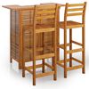 vidaXL Ensemble de bar de jardin 3 pcs Bois d'acacia solide