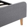 vidaXL Cadre de lit Gris clair Tissu 180 x 200 cm
