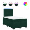 vidaXL Sommier &agrave; lattes de lit et matelas Vert fonc&eacute; 120x200cm Velours