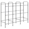 vidaXL &Eacute;tag&egrave;re de rangement pour 9 caisses Argent&eacute; 145x33x116 cm Acier